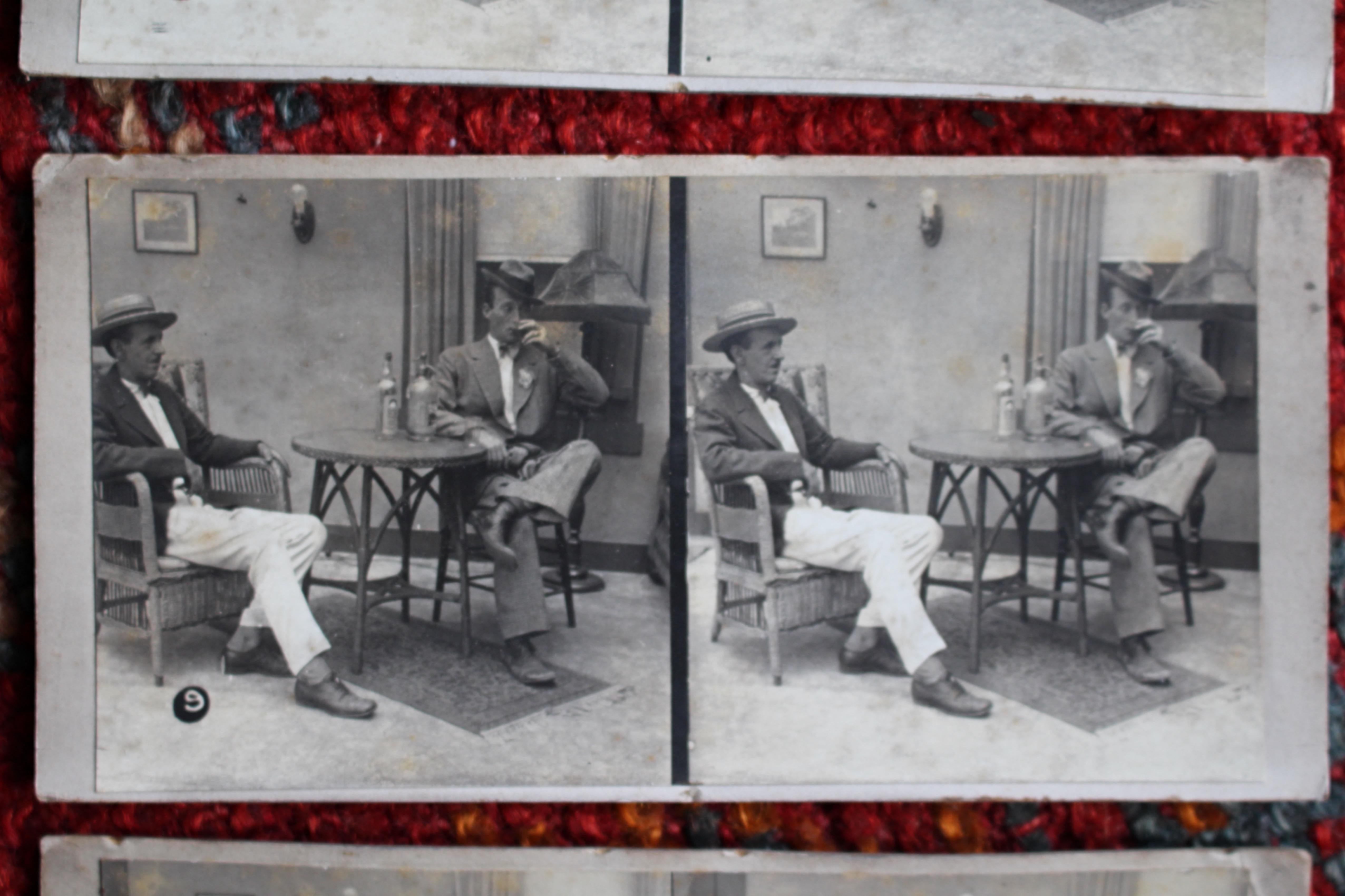 1928 Drink or Turn Into Bones Rare American Prohibition Stereoview Cards Curio en vente 9