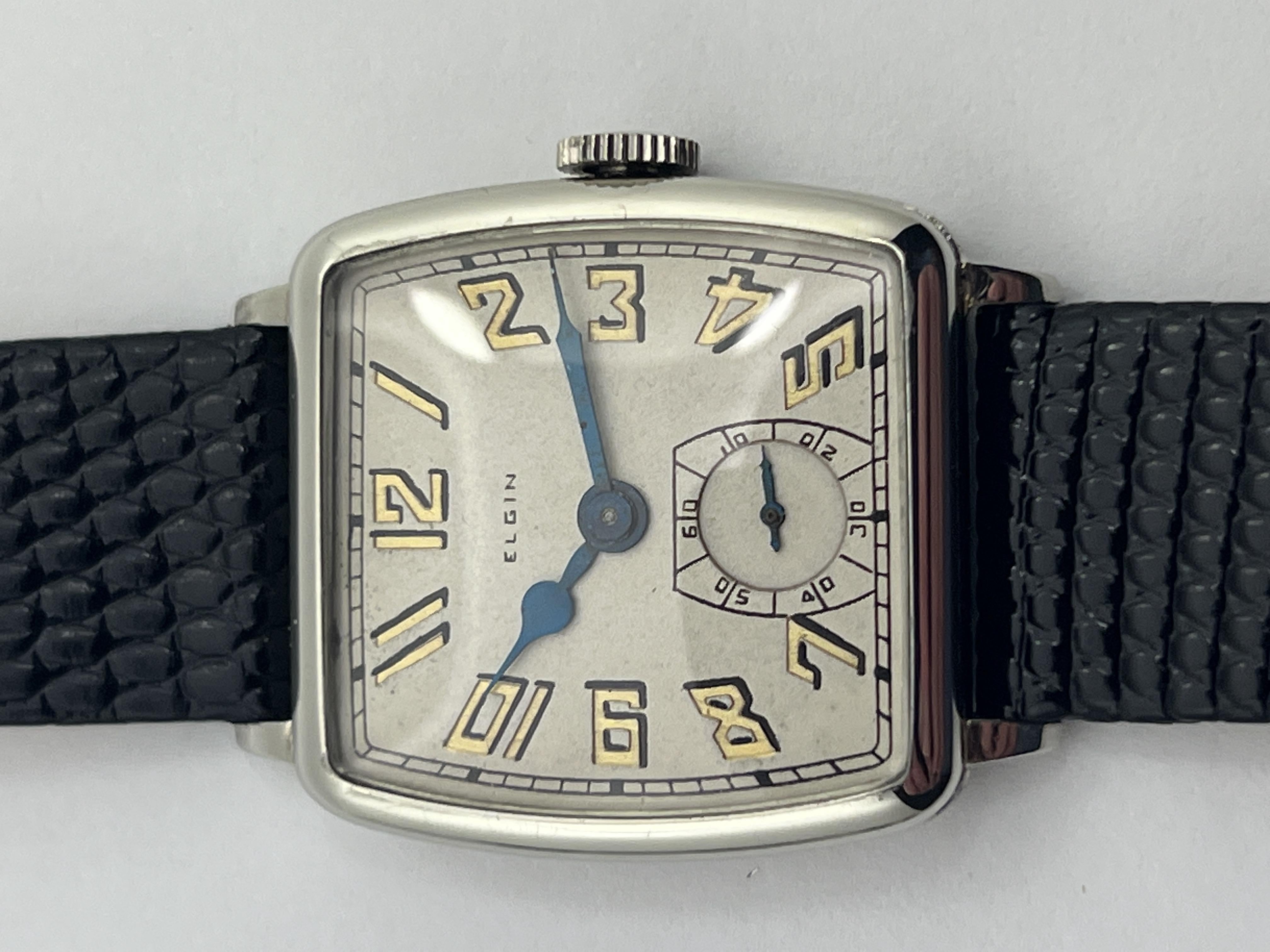 1928 Elgin E-1 Series, 15 Jewel, Rare Dial Offering For Sale 6