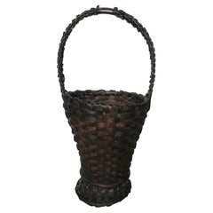 1928 Folk Art Handwoven Basket