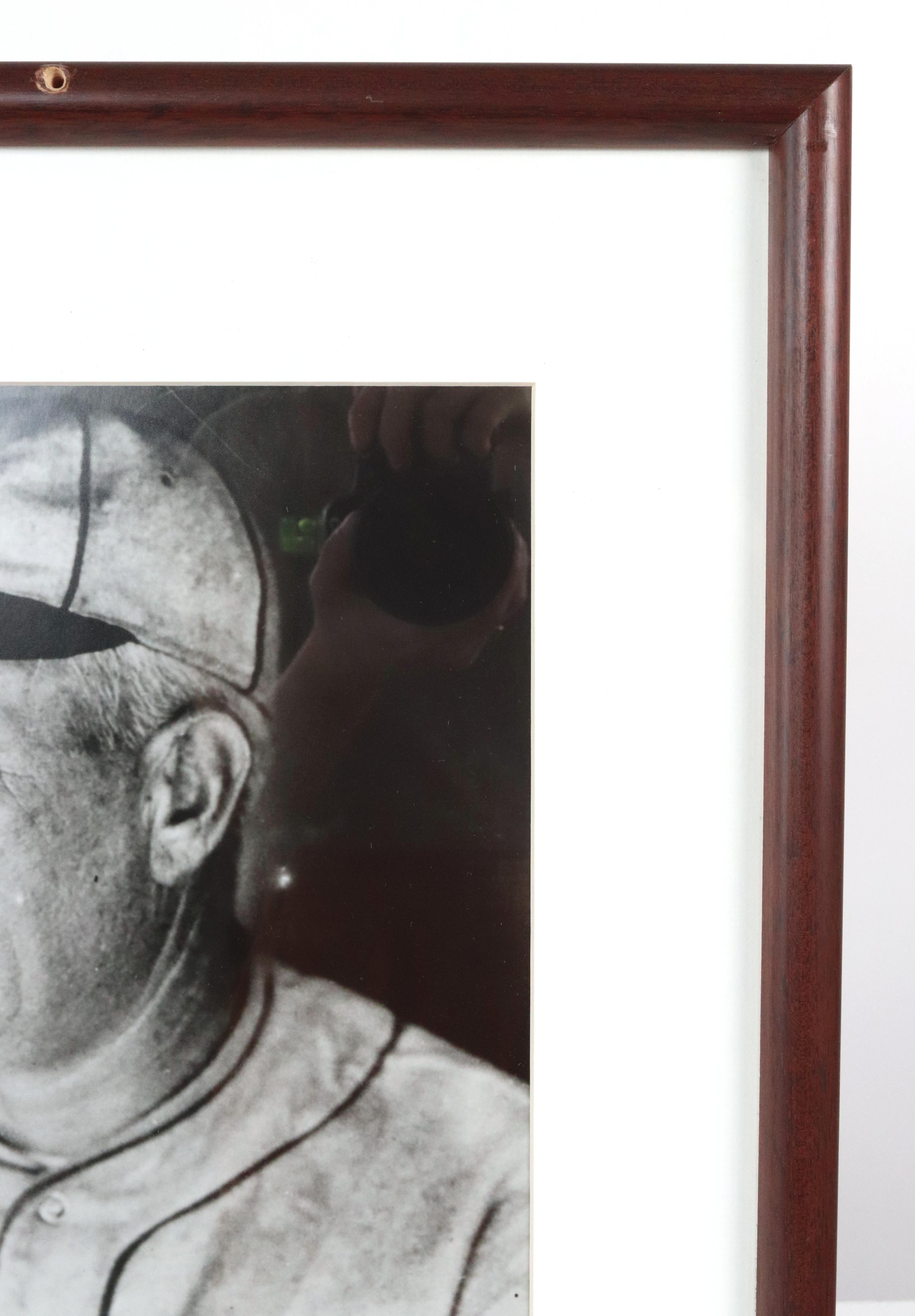 1928 Framed Baseball Player Tris Speaker Photograph For Sale 1