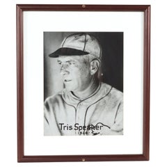 Used 1928 Framed Baseball Player Tris Speaker Photograph