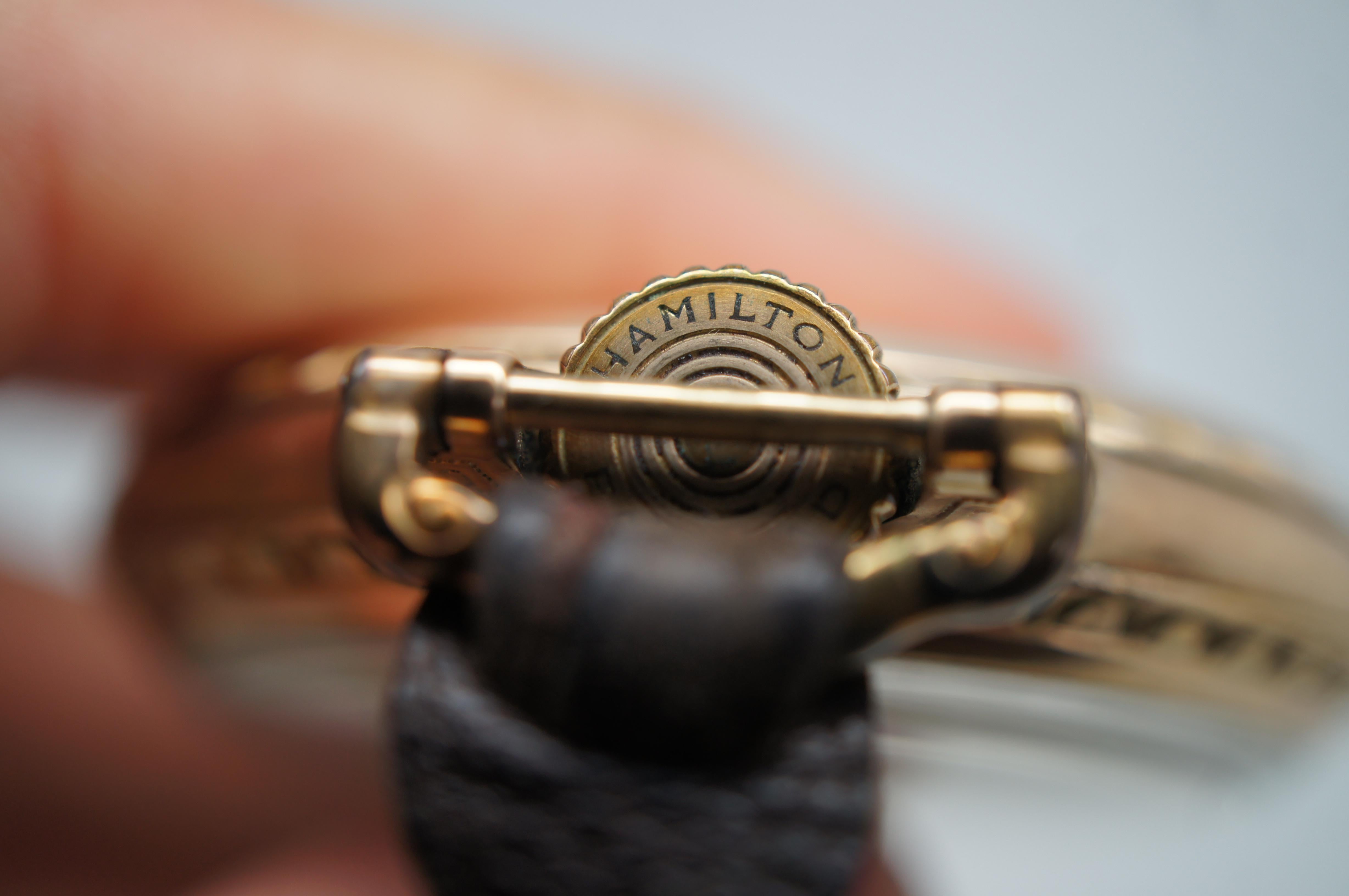 1928 Hamilton Railroad #2 10K Gold Filled 21J Pocket Watch 16s Runs For Sale 3