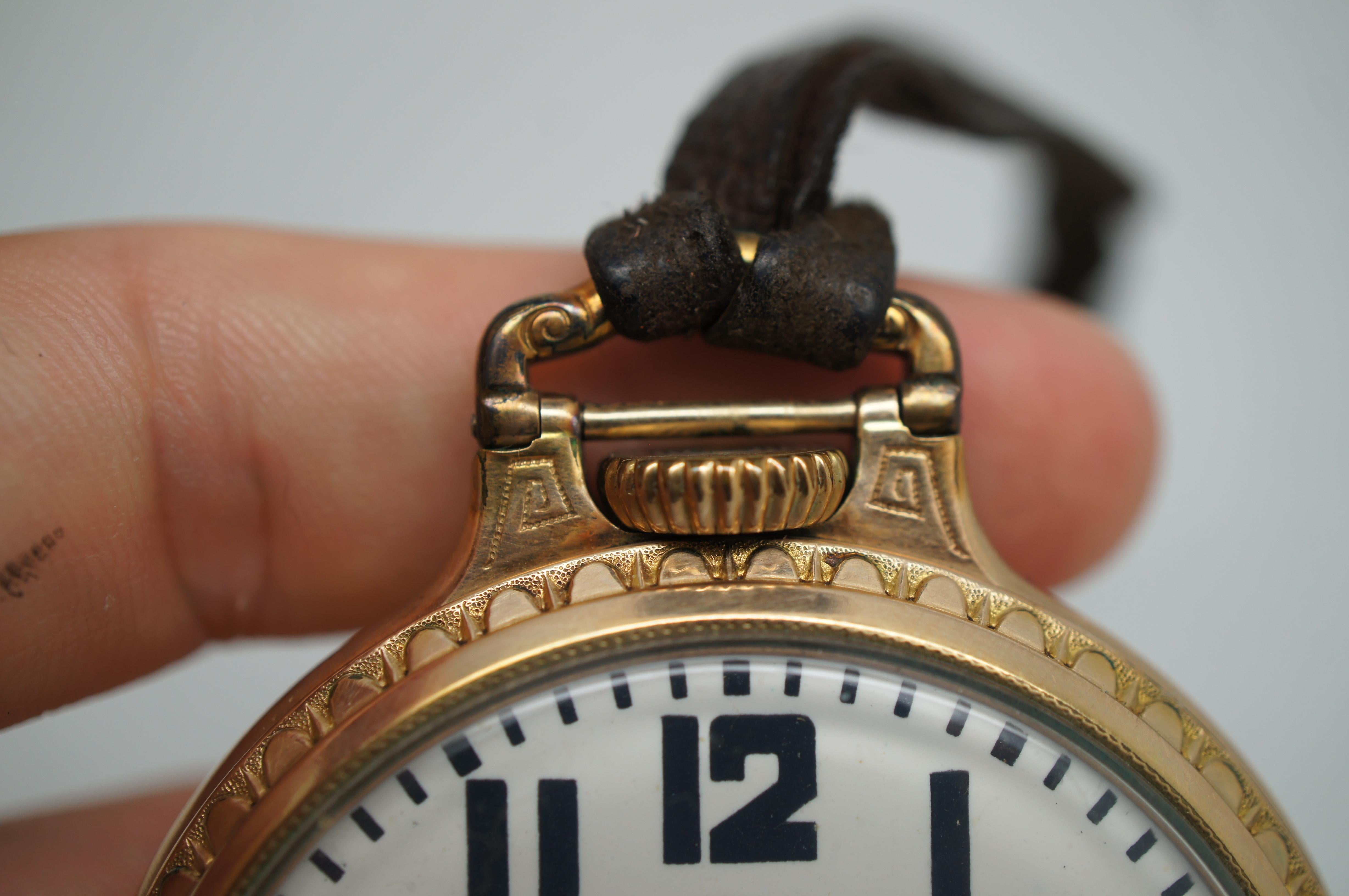 Metal 1928 Hamilton Railroad #2 10K Gold Filled 21J Pocket Watch 16s Runs For Sale