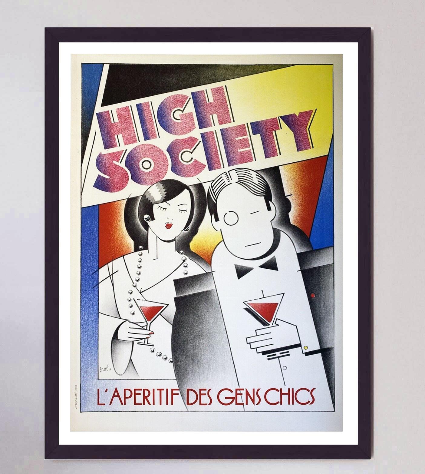 Début du 20ème siècle Affiche vintage d'origine de la haute société, 1928 en vente