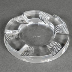 1928 René Lalique - Art Deco Ashtray Cuba Clear Glass