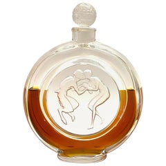 1928 Rene Lalique Baiser du Faune Perfume Bottle for Molinard Clear Glass