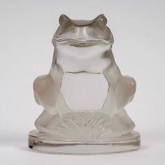 1928 René Lalique - Verre à grenouille Grenouille Mascotte Voiture