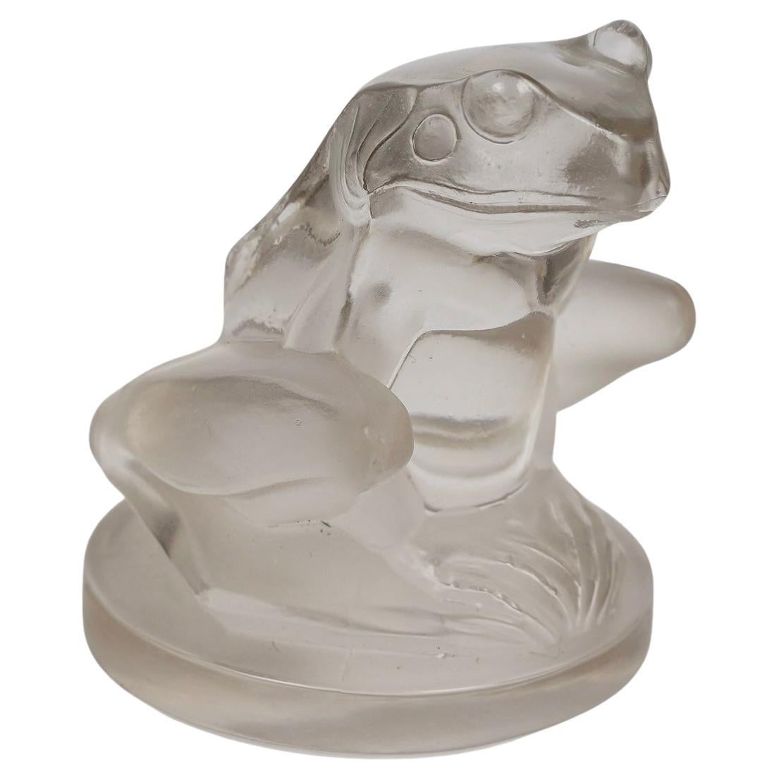 1928 René Lalique - Verre à grenouille Grenouille Mascotte Voiture
