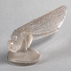 1928 René Lalique Petite Libellule Car Mascot Hood Ornament Glass Dragonfly
