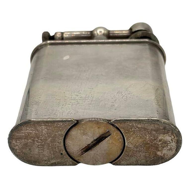 1928 Silverplate Lift Arm Table Butane Lighter by Dunhill England 2