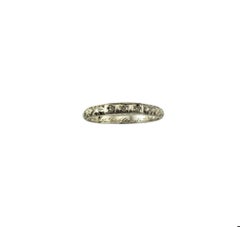 1929 Antique 18 Karat White Gold Diamond Band Ring Size 6 #21397