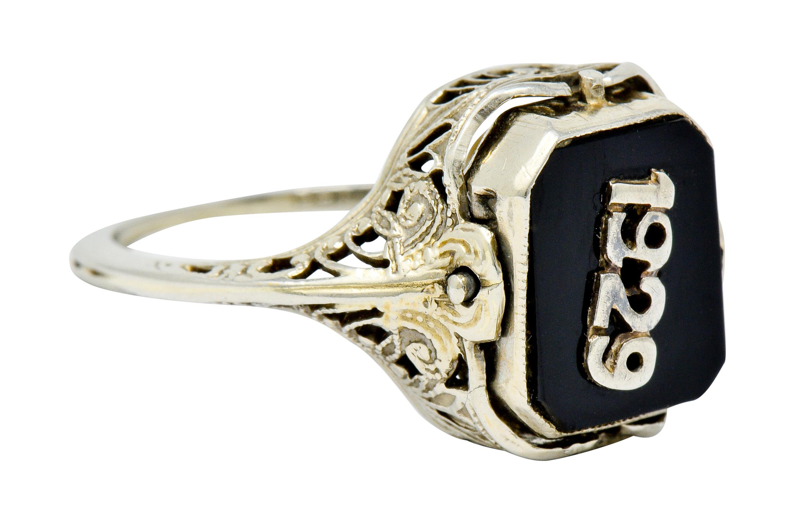white gold cameo ring