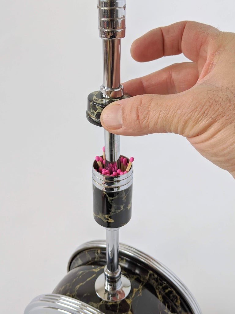 1929 Art Deco Standing/Floor Rolling Cigar Ashtray 'The Belmet Rollodor