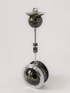 1929 Art Deco Standing/Floor Rolling Cigar Ashtray 'The Belmet Rollodor', USA