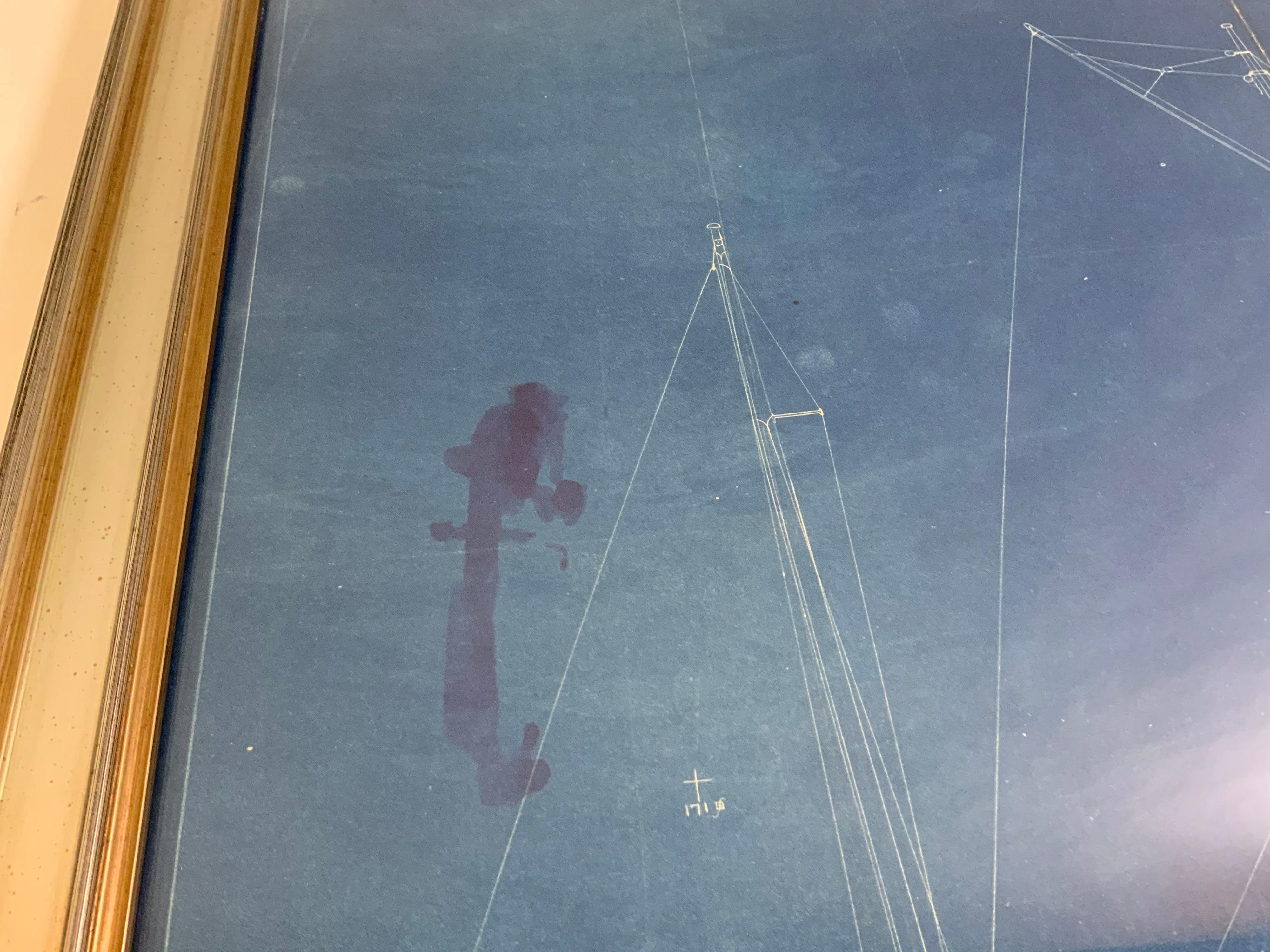 1929 Blueprint einer Yacht von John ALDEN im Angebot 2