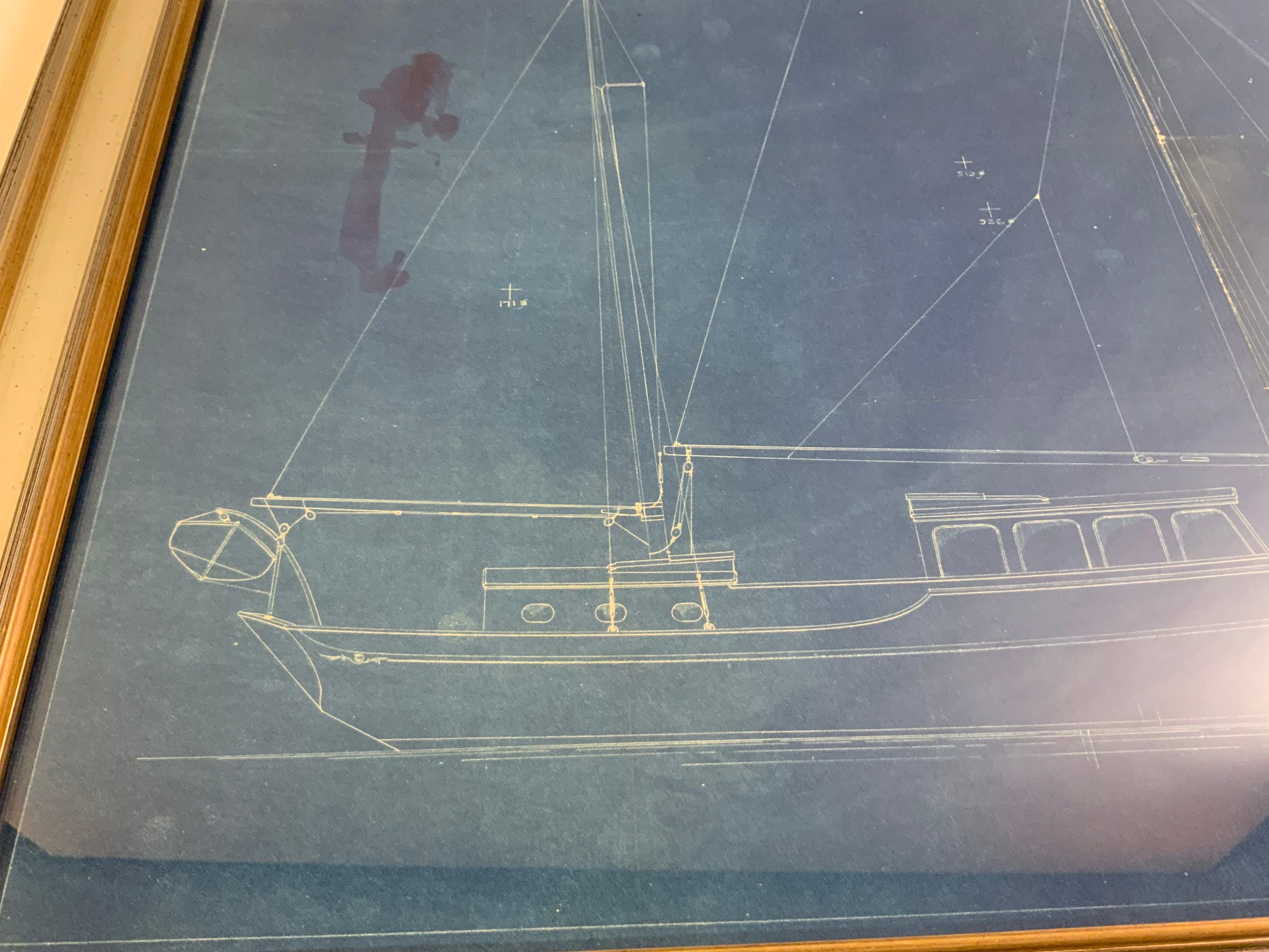 1929 Blueprint of a Yacht by John Alden For Sale 4