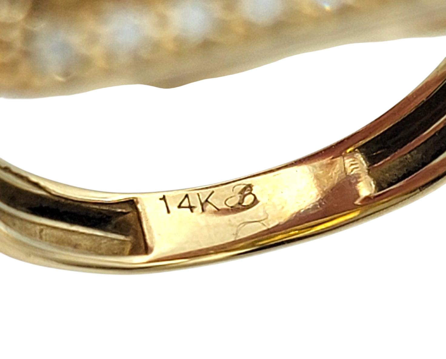 Anillo de cóctel de citrino talla esmeralda y halo de diamantes de 19,29 quilates en oro de 14 quilates en venta 1