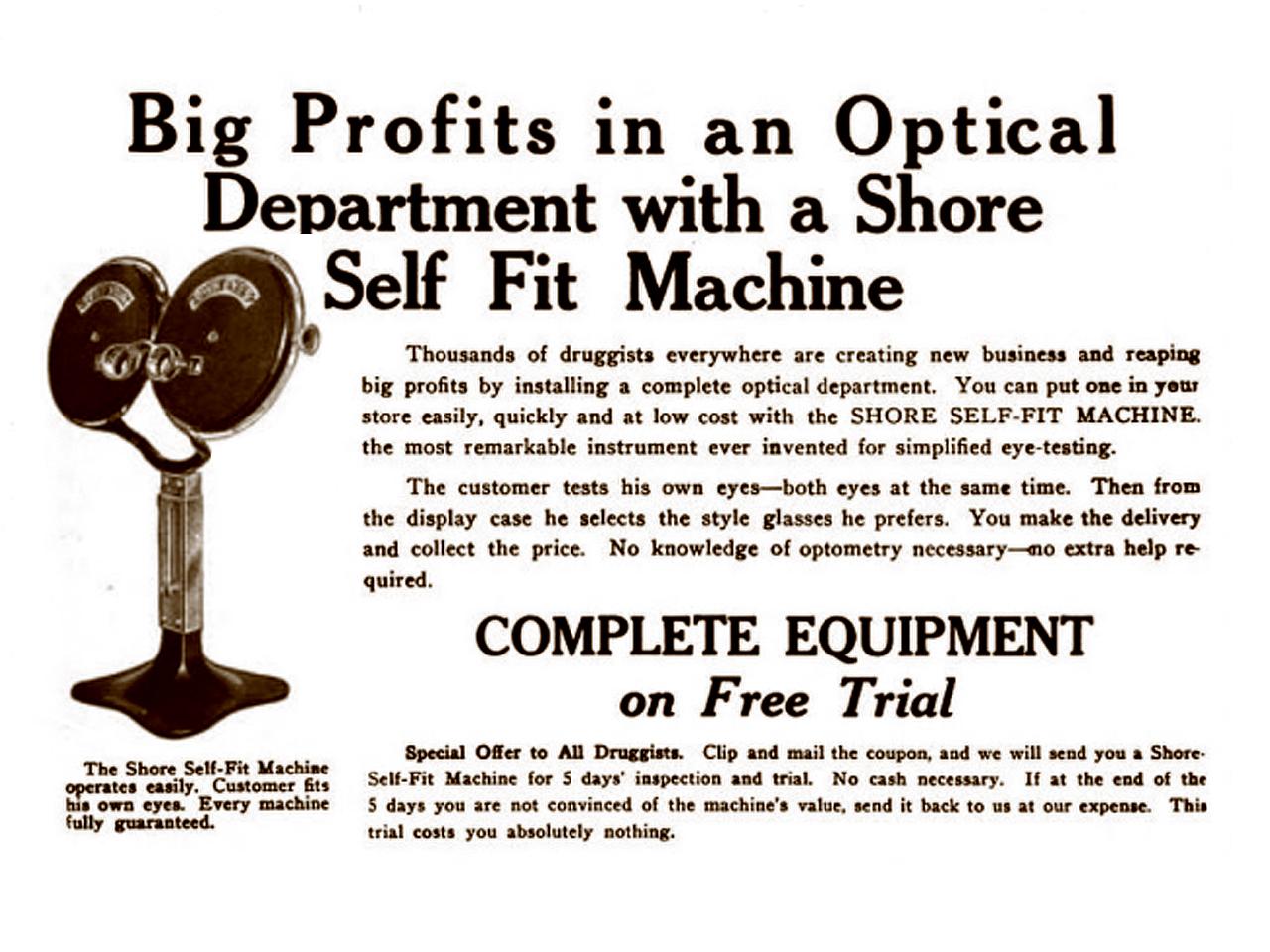 1929 Eyeglass Shore Self-Fit Machine 2