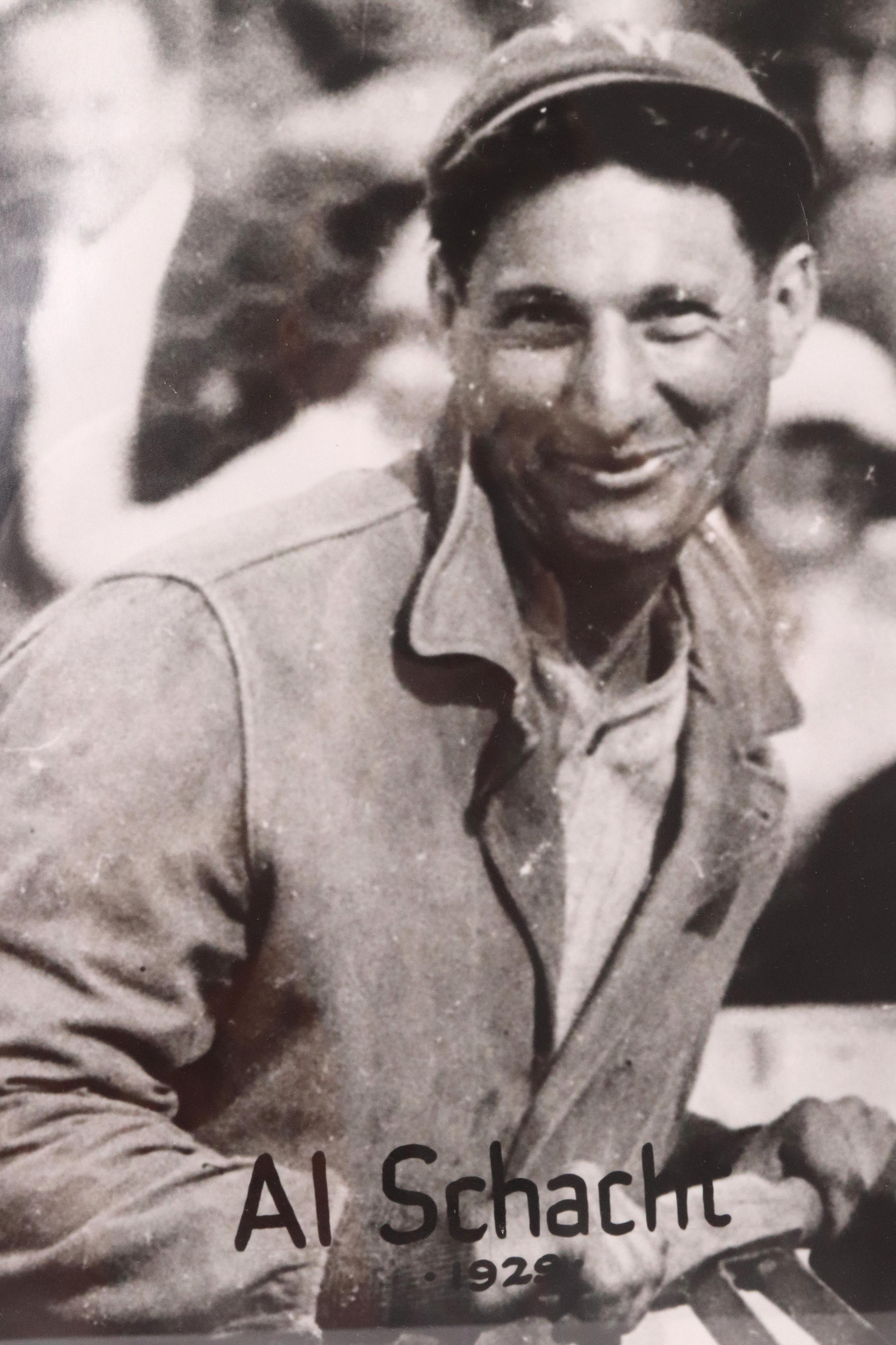 1929 Gerahmte Baseballspieler Al Schacht Fotografie im Zustand „Gut“ im Angebot in New York, NY