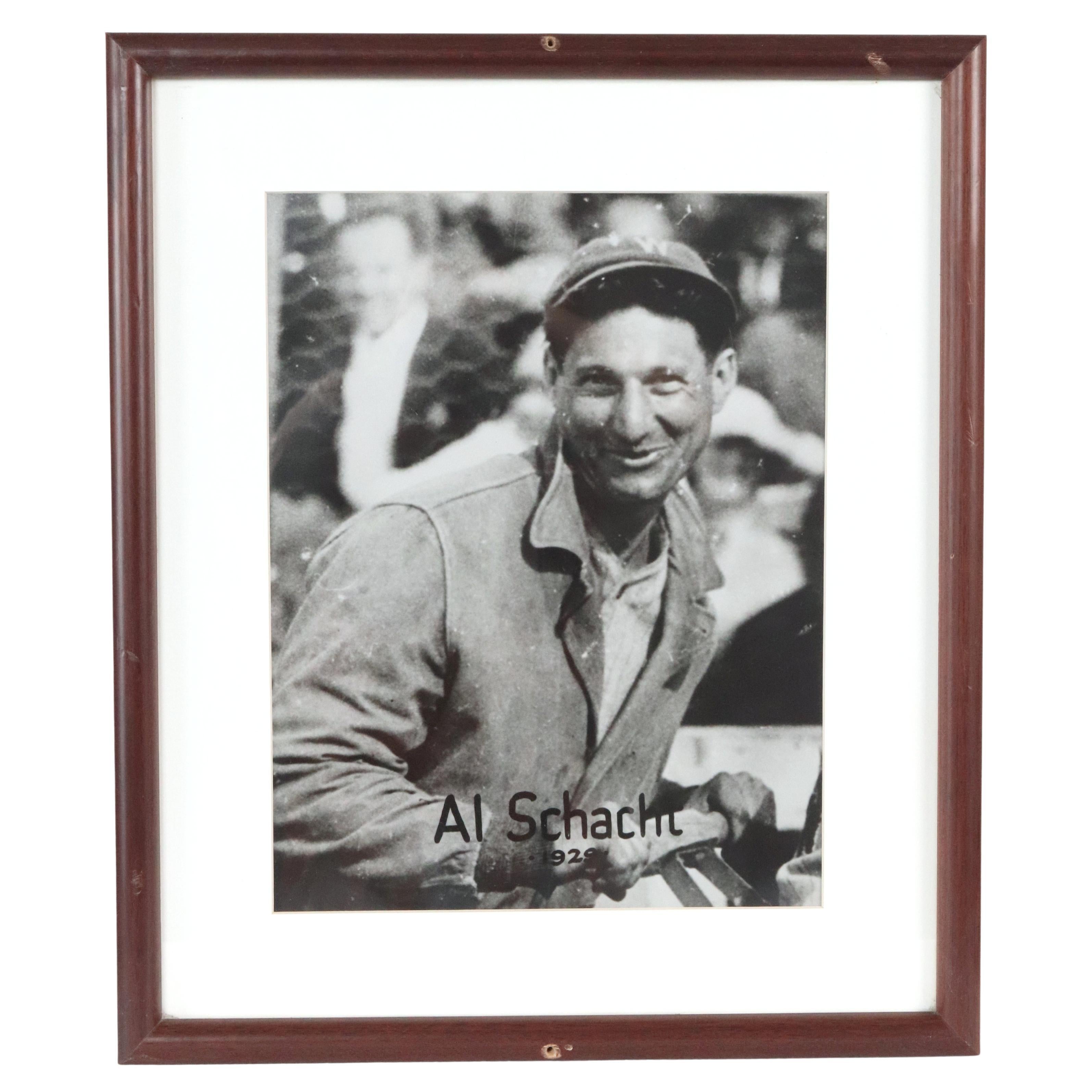 1929 Gerahmte Baseballspieler Al Schacht Fotografie