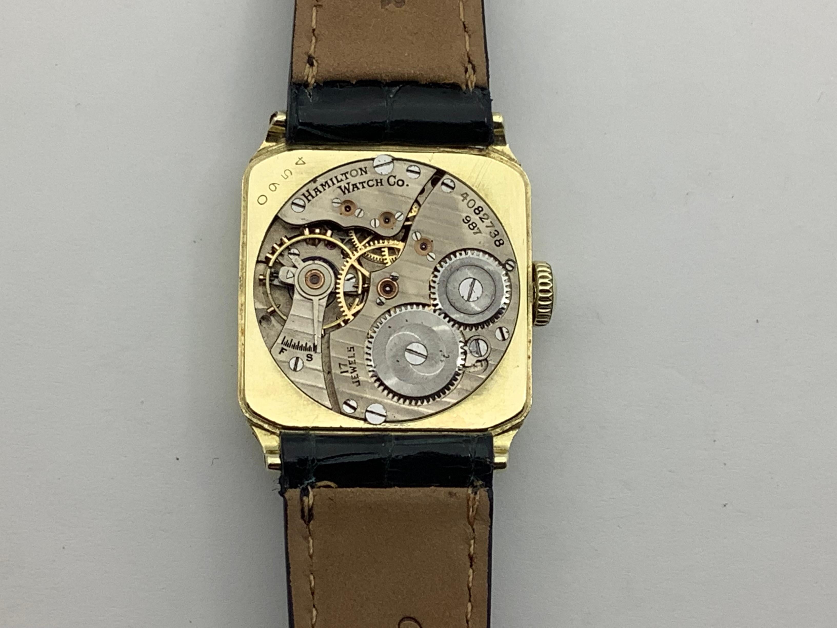 1929 Hamilton Tonneau 14KY Gold Filled, 17 Jewels, Remarkable Survivor For Sale 4