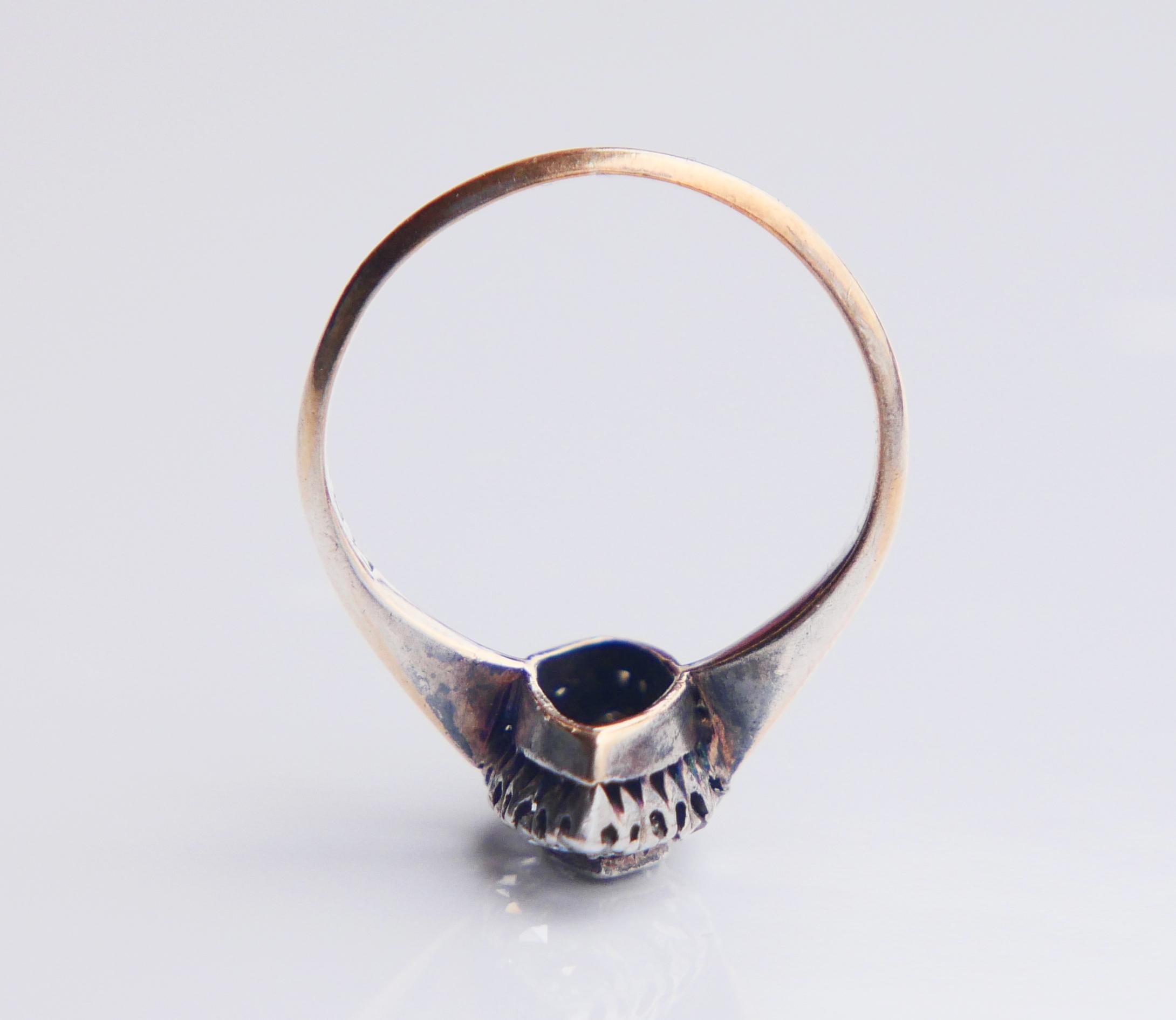 1929 Bague nordique 1ctw Diamants or massif 18K Ø 5.5 US /3gr en vente 5