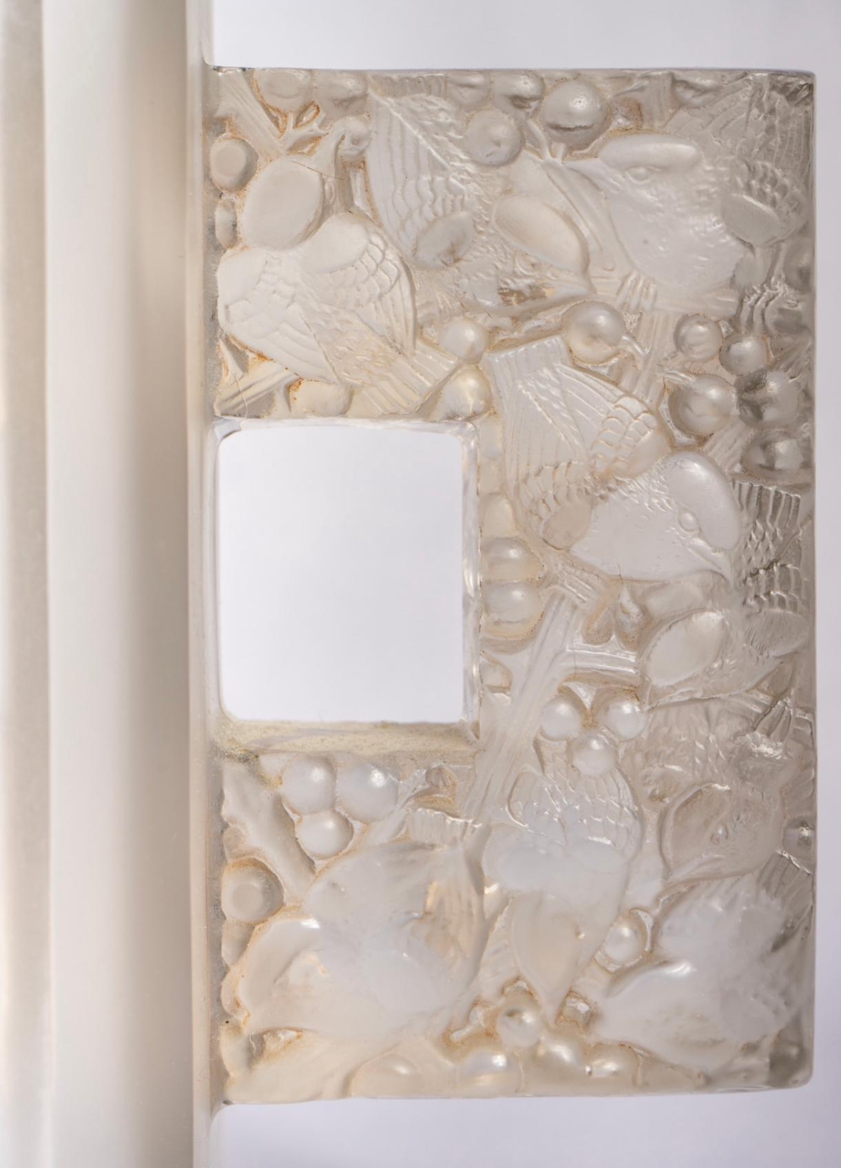 Early 20th Century 1929 René Lalique Art Deco Vase Margaret Glass with Sepia Patina For Sale