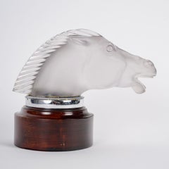 1929 René Lalique Car Mascot Hood Ornament Epsom Horse Glass