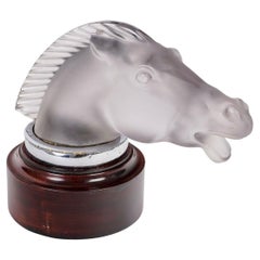 1929 René Lalique Car Mascot Hood Ornament Epsom Horse Glass