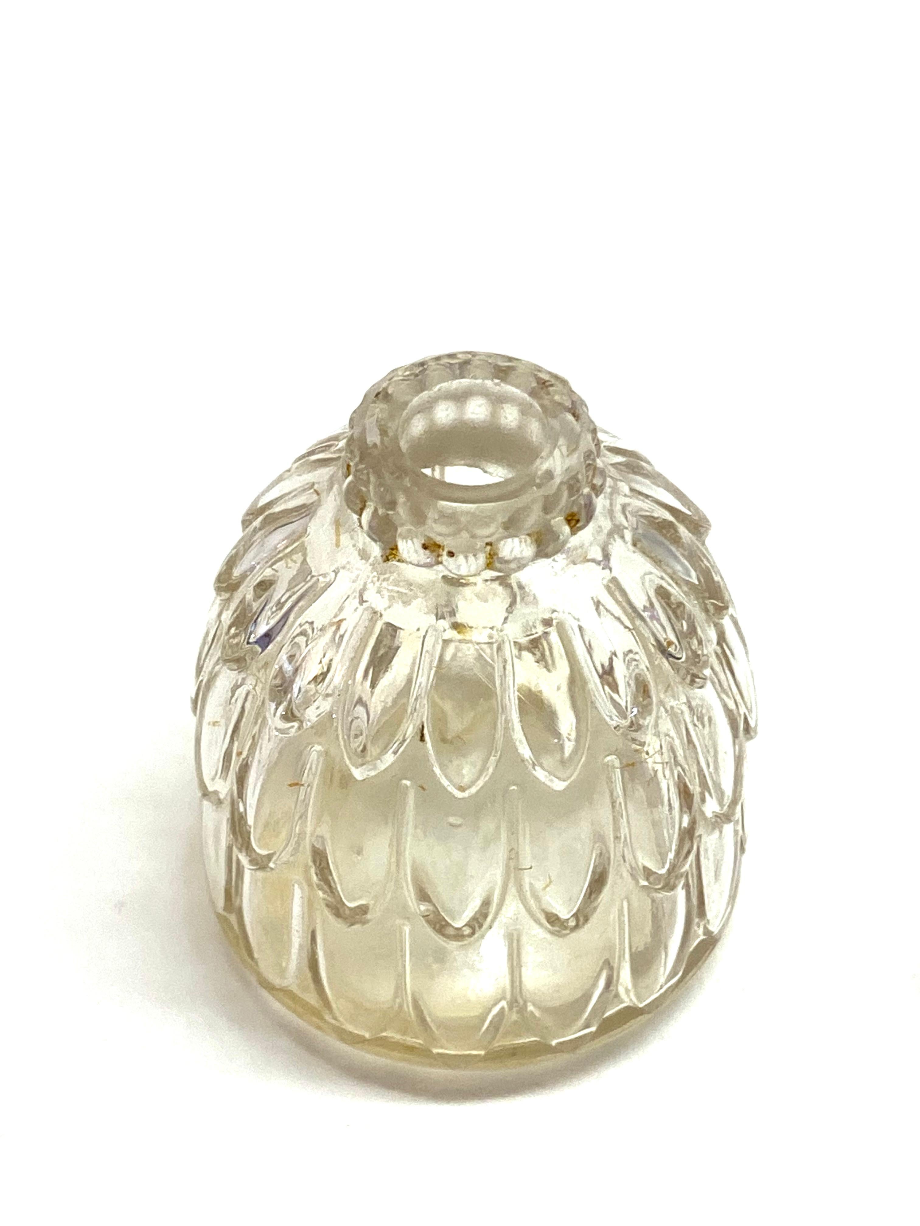 Art Deco 1929 René Lalique Narcisse Perfume Bottle for Forvil Clear Glass