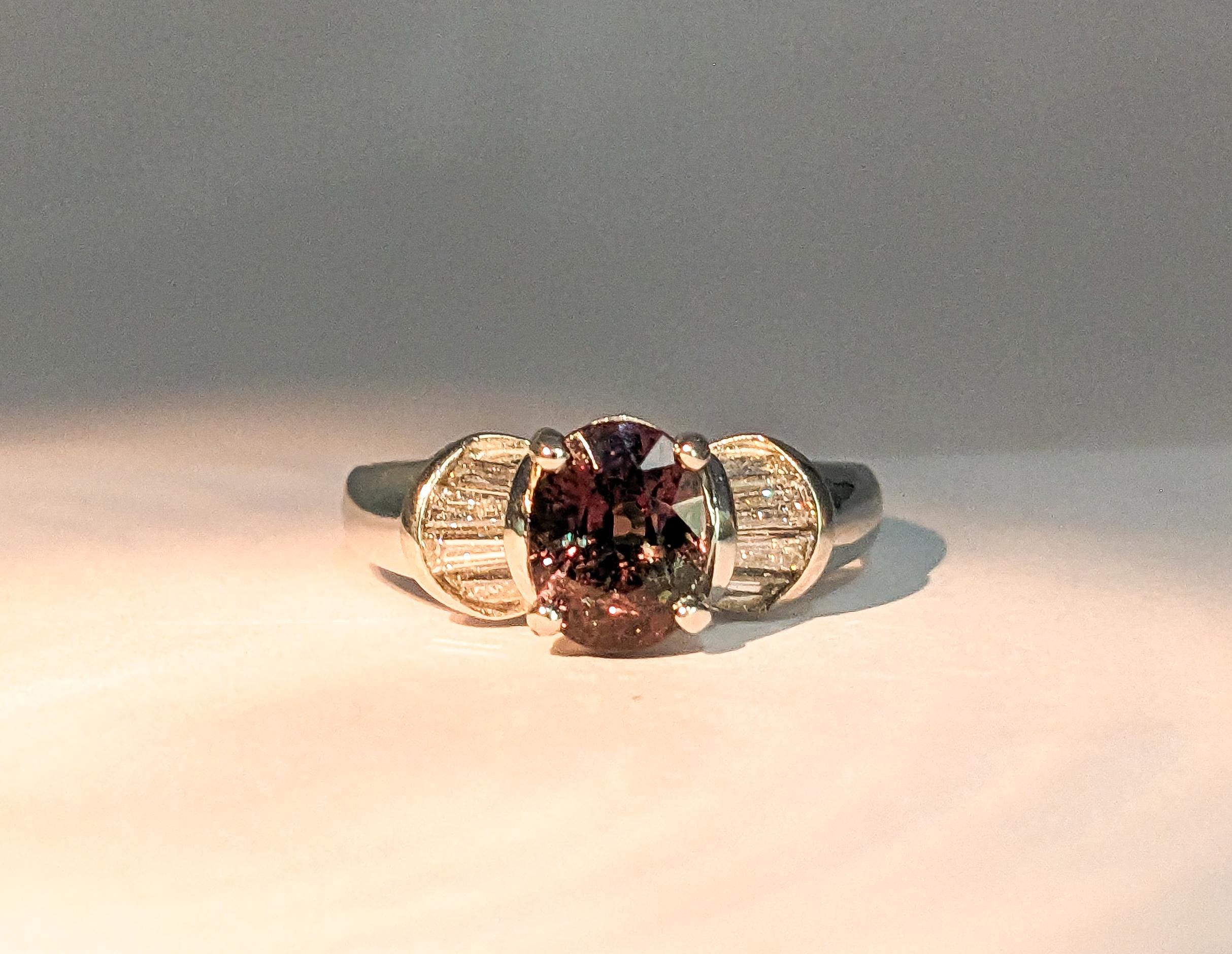 1.92ct Alexandrite & Diamond Ring In Platinum 8