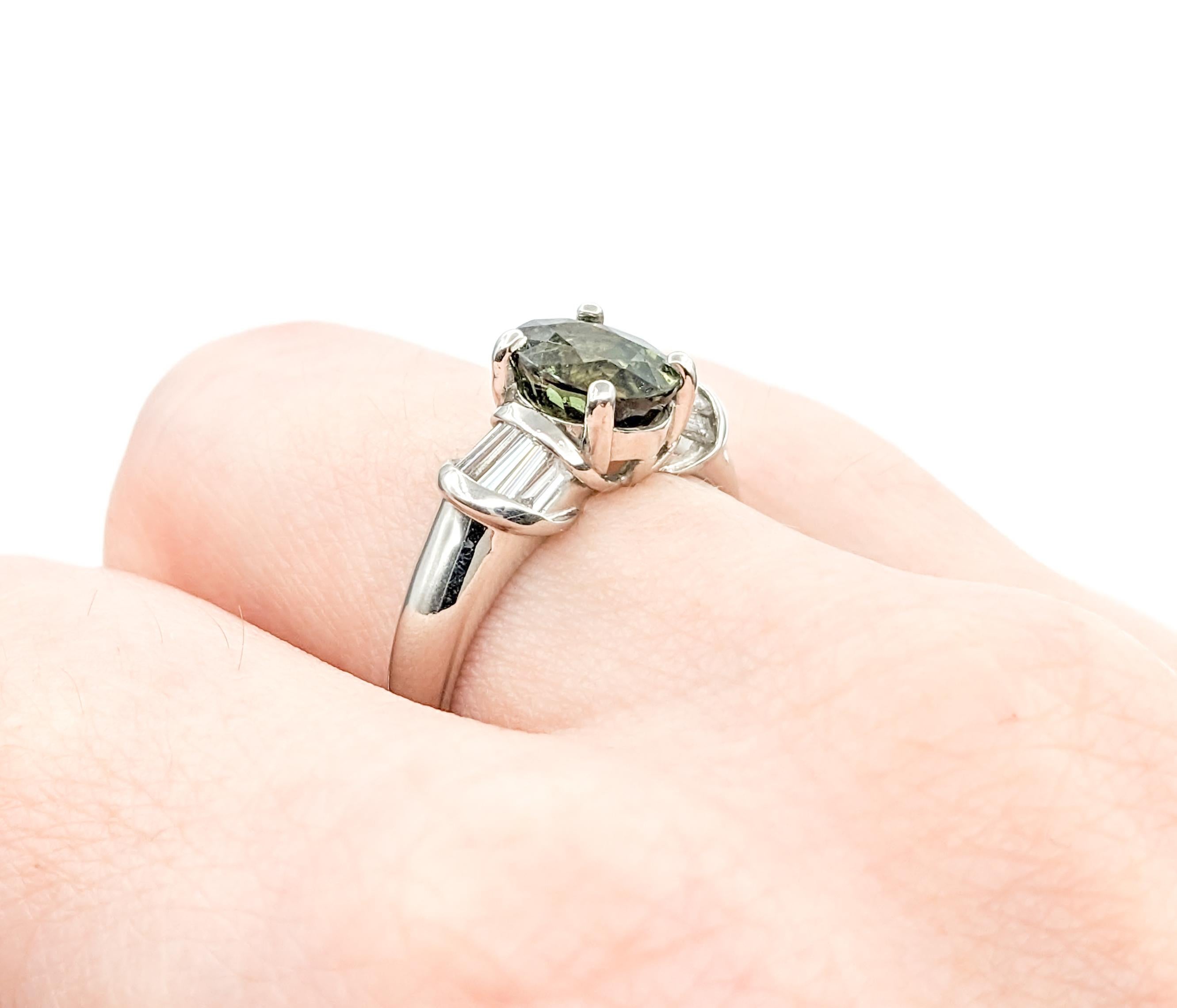 Women's 1.92ct Alexandrite & Diamond Ring In Platinum
