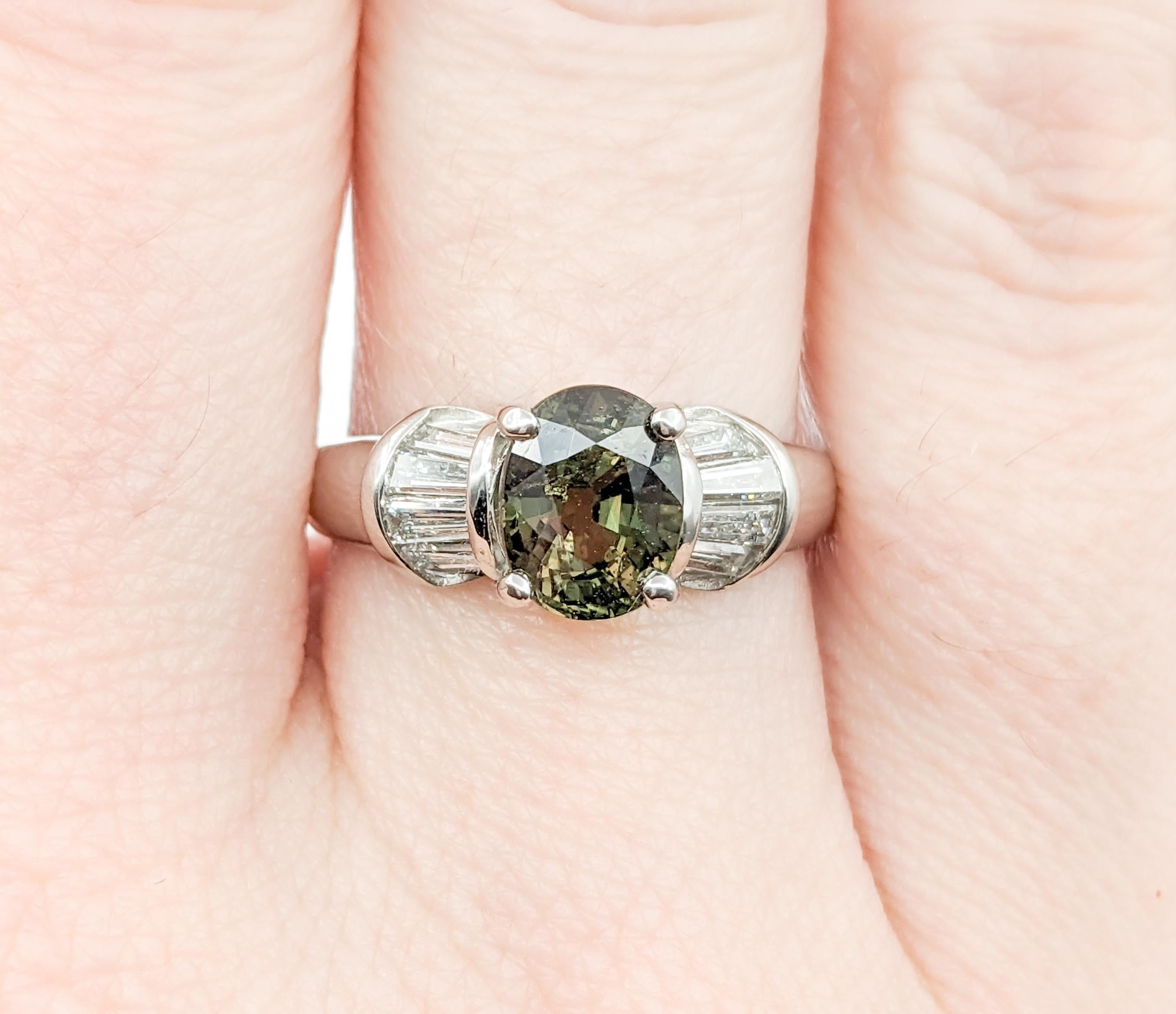 1.92ct Alexandrite & Diamond Ring In Platinum 1