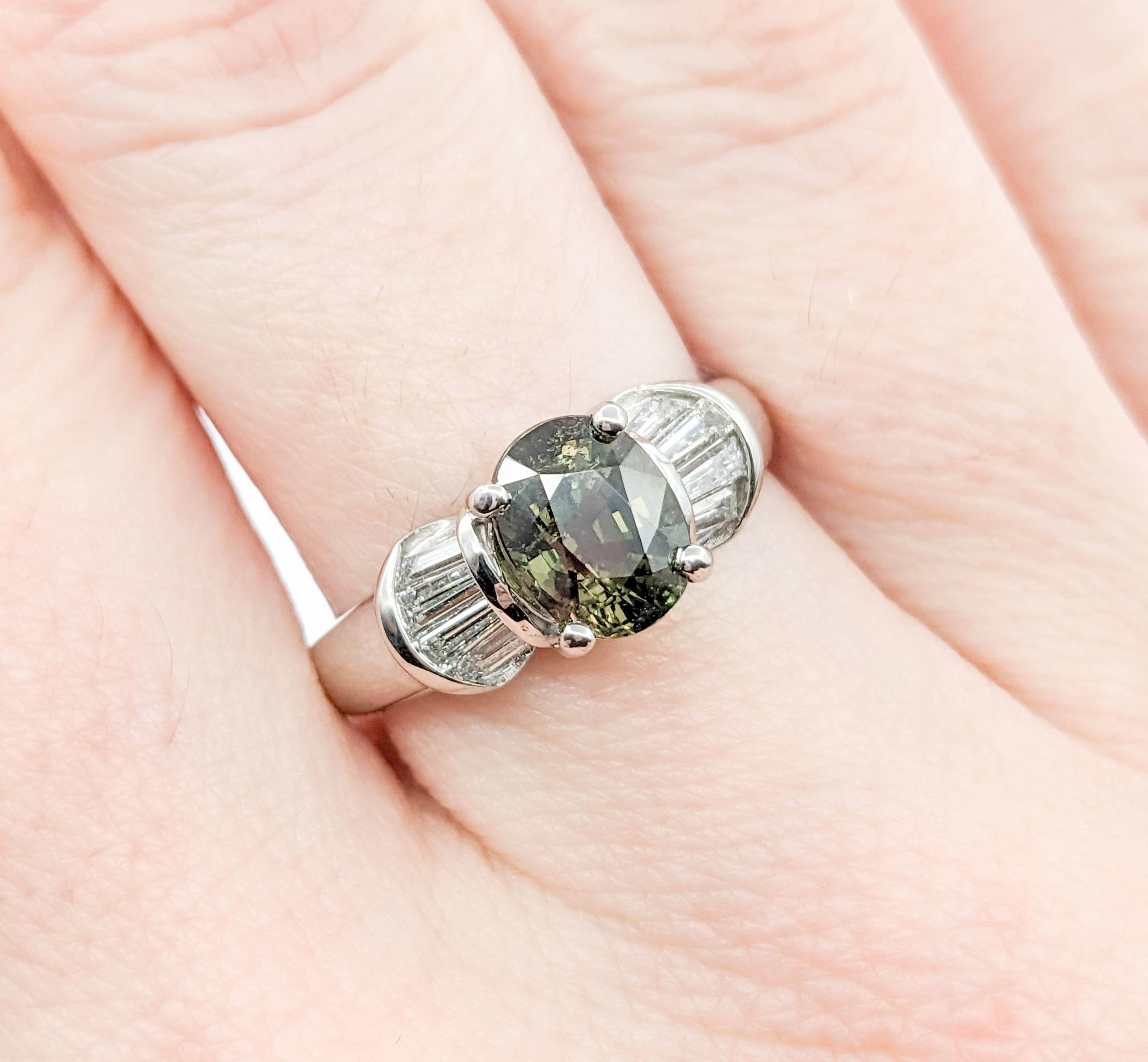 1.92ct Alexandrite & Diamond Ring In Platinum 2