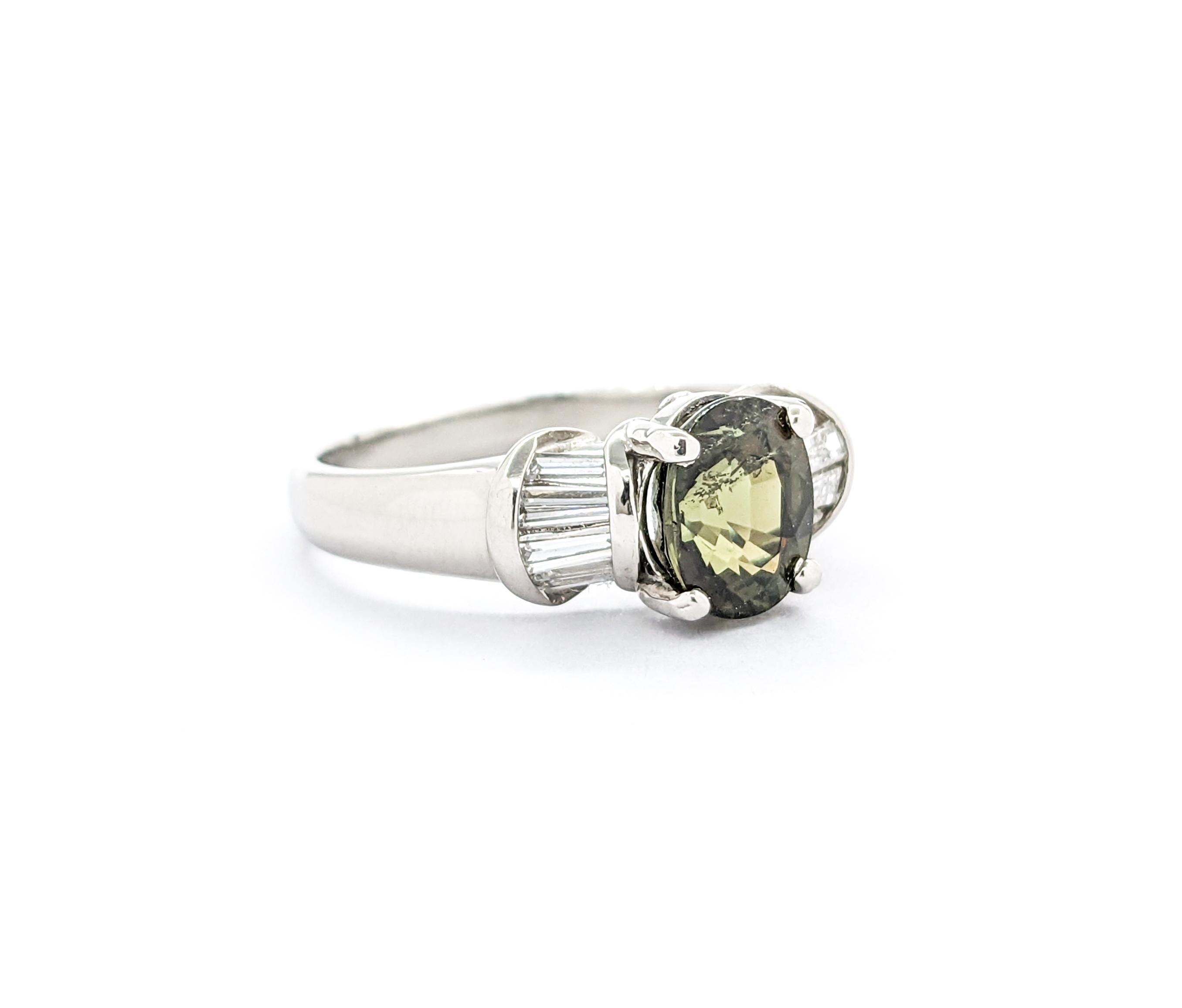 1.92ct Alexandrite & Diamond Ring In Platinum 3