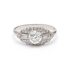 1.92ct Circular Brilliant Diamond Platinum Vintage Wedding Ring (GIA)