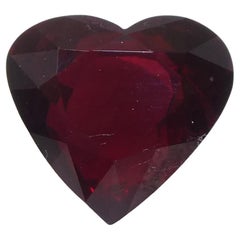 1.92ct Heart Red Ruby GIA Certified Mozambique