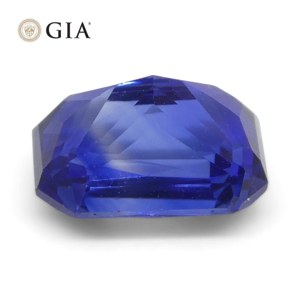 1.92ct Octagonal/Emerald Cut Blue Sapphire GIA Certified Sri Lanka   For Sale 5