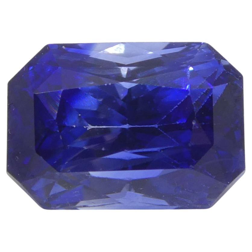 1.92ct Octagonal/Emerald Cut Blue Sapphire GIA Certified Sri Lanka  