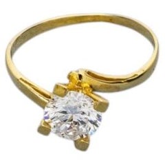 19.2K Gold Ring with Diamond