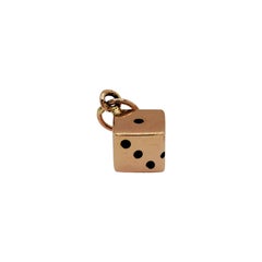 19.2K Rose Gold Dice Charm