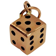 19.2K Rose Gold Dice Charm