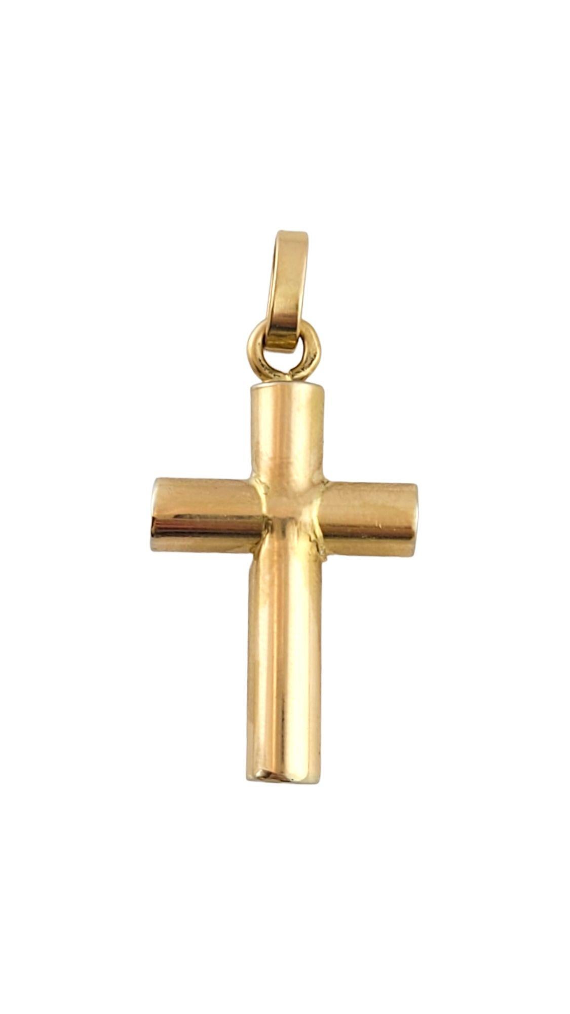 19.2K Or blanc/jaune bicolore Pendentif creux Jésus en croix #14503 Pour femmes en vente