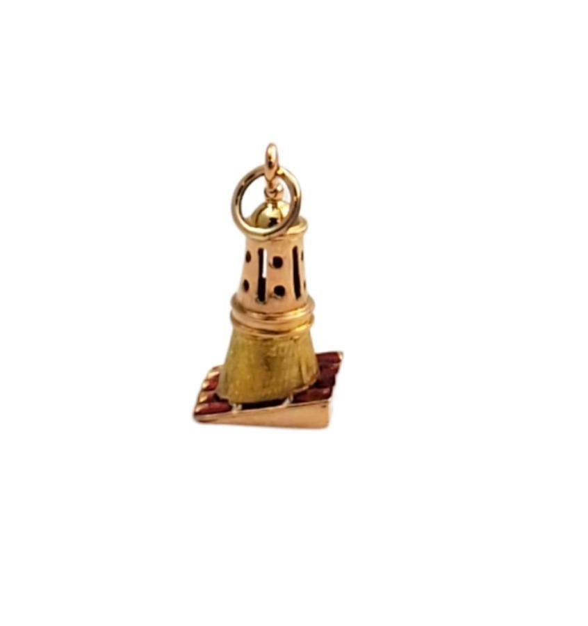 Women's 19.2K Yellow Gold Lighthouse Charm #16013 For Sale