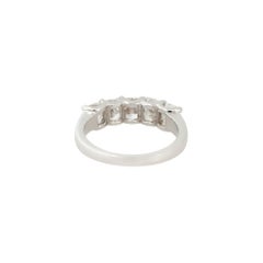 Natural 1.93 Carat 5 Stone Radiant Cut 18-Karat Diamond Wedding Band In Stock