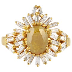 Ring mit Diamant-Baguette-Schliff aus 18 Karat Gold