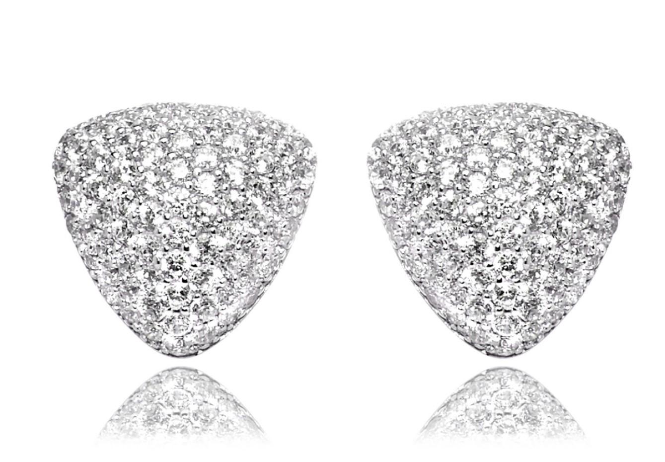 Cool and original, this pair of micro set earrings are ideal for everyday wear.

Designed to take you effortlessly from desk to disco, they are also the perfect gift for someone special.

Featuring 1.93 carat of round brilliant cut cubic zirconia