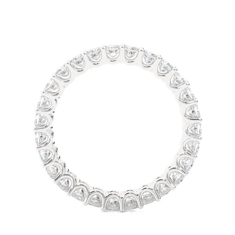 For Sale:  1.93 CT Moissanite Eternity Stackable Silve Band Graduation Gift for Daughter 3