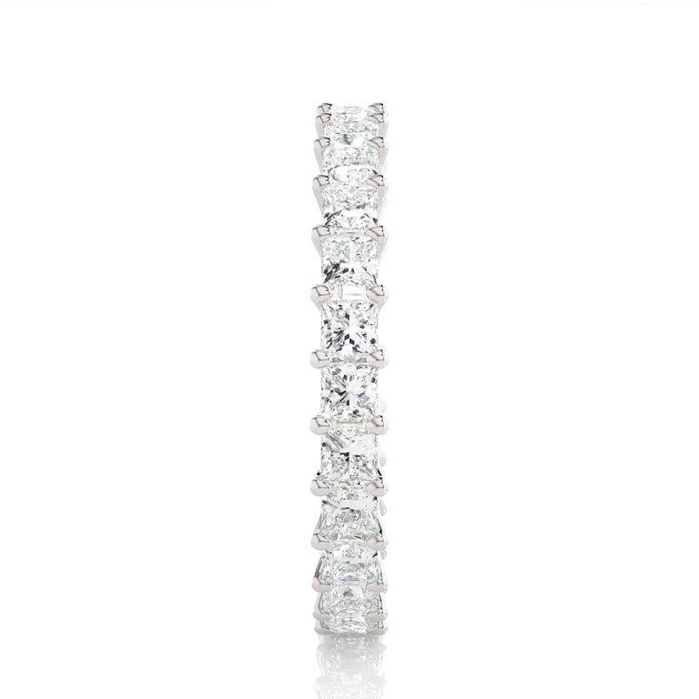 For Sale:  1.93 CT Moissanite Eternity Stackable Silve Band Graduation Gift for Daughter 5