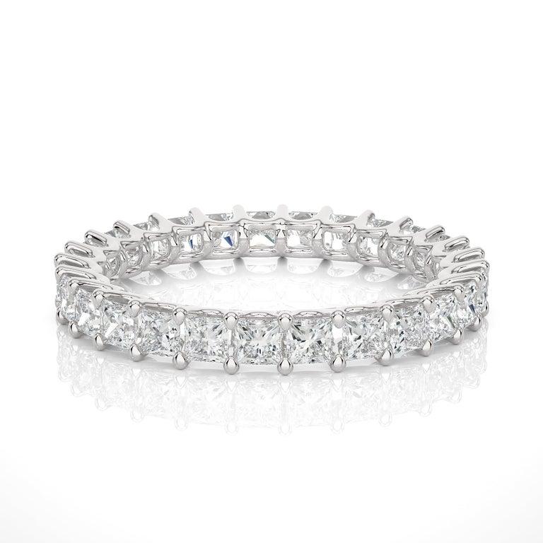 For Sale:  1.93 CT Moissanite Eternity Stackable Silve Band Graduation Gift for Daughter 8
